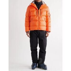 $1550 Bogner - Gian-D Quilted Ripstop Down Hooded Ski Jacket - Orange US 44 XL